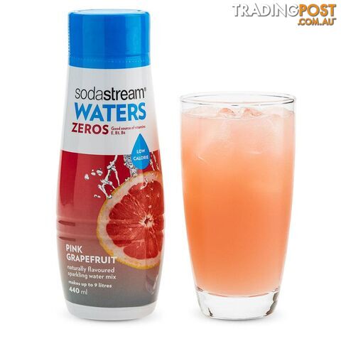 SodaStream Zeros Pink Grapefruit 440ml/Sparkling Soda Syrup Mix - Low Sugar - SodaStream - 8718692615694 - KXG-615694