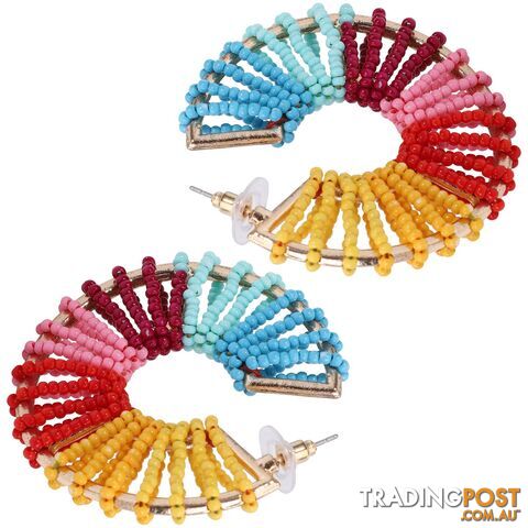 1 Pair Fashion Retro Personality Fan-shaped Earring Hollow - 3361655790034 - SNU-R35204118LBTB3FY2