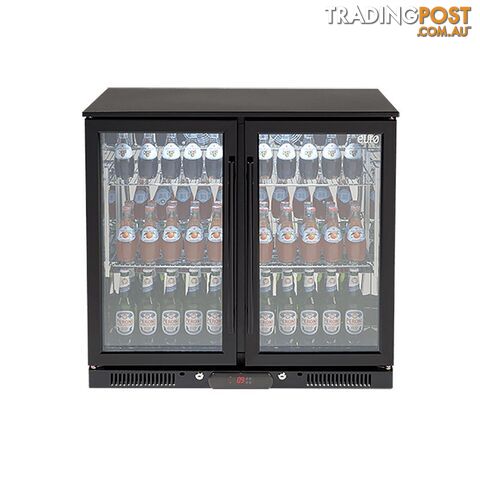 Euro 208L Double Glass Doors Black Beverage Cooler - EA900WFBL - Euro Appliances - BQS-EA900WFBL