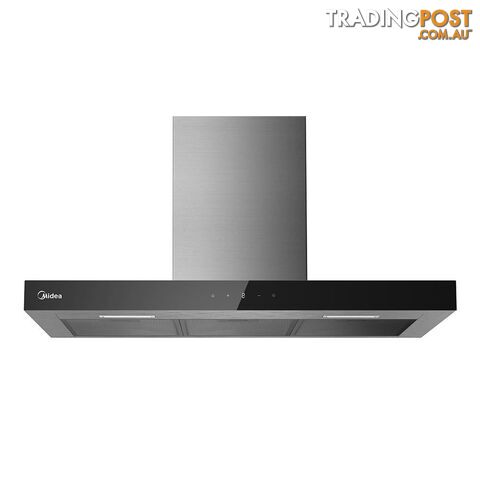 Midea Canopy Range Hood 90cm Black - High Temperature Cleaning (MHT90BL) - Midea - 06959449103497 - MID-MHT90BL