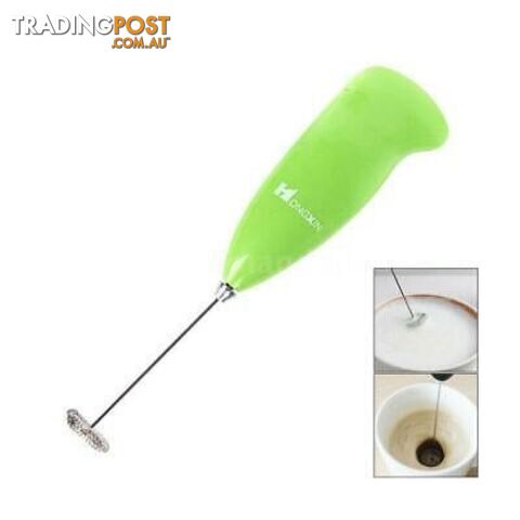 Electric Egg Beater Milk Frother Drink Mixer Coffee Foamer Automatic Handheld[Milk Frother(Green)] - 00708478150936 - ZOE-H29969GR