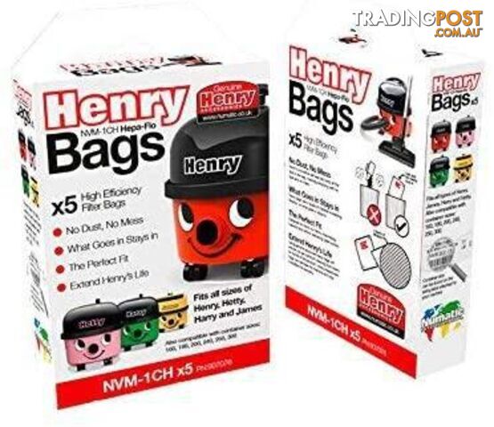 Henry NVM-1CH/907076 HepaFlo Vacuum Bags, Pack of 5 - 5028965757116 - GFT-B07B4FP53N