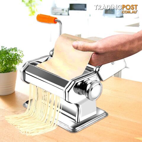 TOQUE Stainless Steel Pasta Making Machine Noodle Food Maker 100% Genuine Silver - 9356877047459 - SEL-KT0258-SL_1