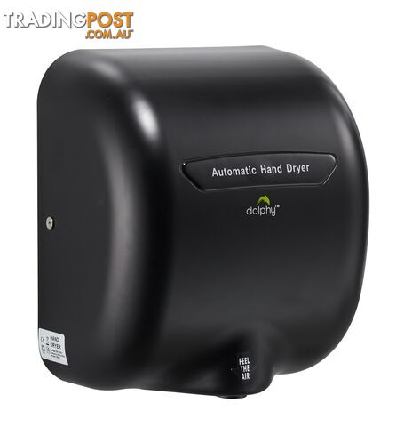 Dolphy Wall-Mounted ABS High Speed European Style Hand Dryer 1800W - Black - Dolphy - DOL-DAHD0033