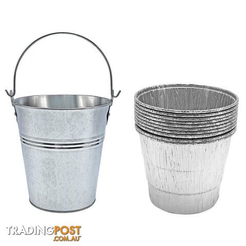 Outdoor Barbecue Oil Bucket Grease Drip Bucket with 10pcs - 3452694414767 - SNU-KZ5190544I21I6UJQ
