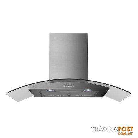 Midea Canopy Range Hood 90cm Curve Glass (MHC90CGSS) - Midea - 06959449103534 - MID-MHC90CGSS