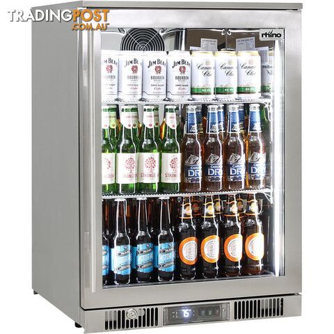 Outdoor Rhino ENVY 1 Door Bar Fridge Coldest Beer 43ÂºC+ Best Alfresco 316 Stainless Quiet With No Condensation - Rhino - 9351886000266 - BQS-ENV1R-SS