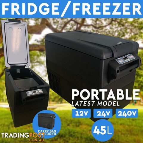 NEW 45L Portable Fridge Freezer 12V/24V/240V Camping Car Boating Caravan Fridge - Cenco - BIT-CF45