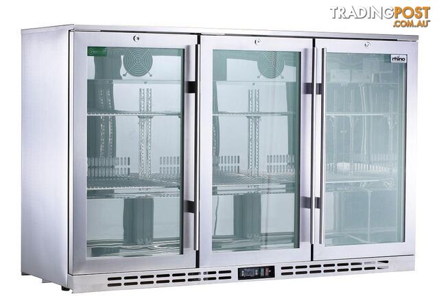 Rhino Stainless Steel 3 Door Heated Glass Bar Fridge Model SG3H-HD - Rhino - 9351886001522 - BQS-SG3H-HD