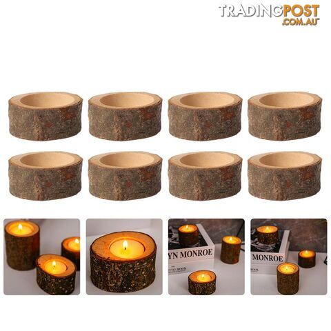 10Pcs Creative Candleholder Candlestick Ornament Wooden - 3462117225733 - SNU-KJF014603P56XHMXA