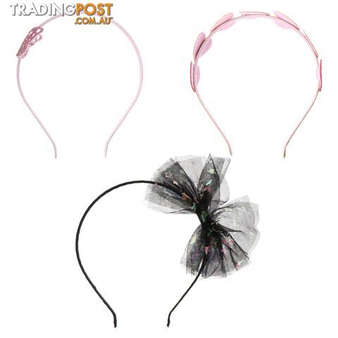 3Pcs Bow Decorative Headband Glitter Hair Band Fashion Hair - 3462117224927 - SNU-ONX0136009YDT87E8