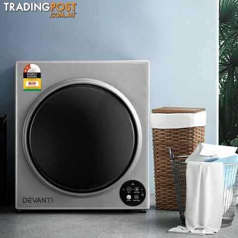 Devanti 5kg Vented Tumble Dryer - Silver - Devanti - 9355720044560 - NAI-TD-B-5KG-SR