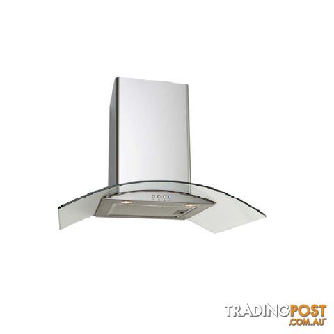 Euro Appliances Rangehood Canopy Curved Glass 70cm Stainless Steel EAGL700S - Euro Appliances - 9347726002224 - BDO-EAGL700S