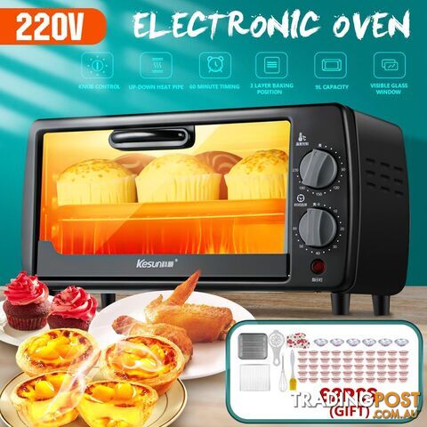 9L 220V 600W Mini Electric Toaster Oven Breakfast Machine Home kitchen Modern Oven +Baking Tray+Grilled Net - MRH-y4A0pHP94jPf