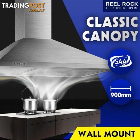 900mm 90cm Rangehood Stainless Steel Range Hood Kitchen Canopy - SimplyStation - 717014312271 - ONO-RANGEHOOD-KITCHEN-CANOPY-90CM-1PC