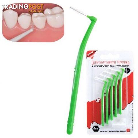 Adult Oral Health Care L-shaped Interdental Brush 5PCS- White - MRT-KS25916