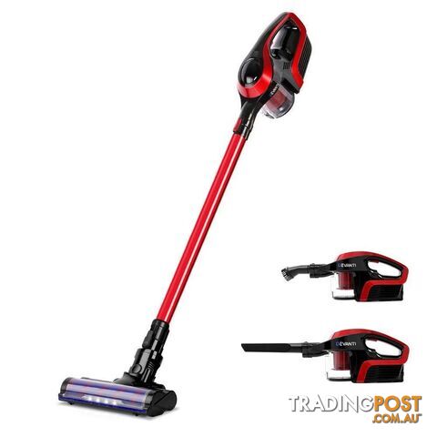 Devanti Cordless 150W Handstick Vacuum Cleaner - Red and Black - Devanti - 9350062199657 - ESO-VAC-CL-BH-150-RD-BK