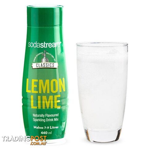 SodaStream Classics Lemon Lime 440ml/Sparkling Soda Water Syrup Drink Mix - SodaStream - 8718692615793 - KXG-615793