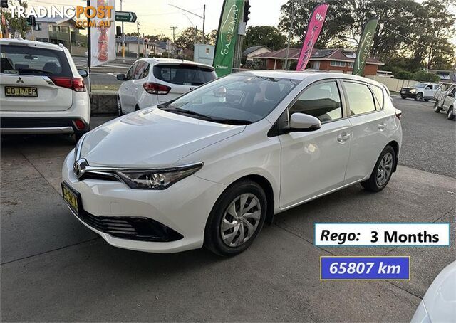 2018 TOYOTA COROLLA ASCENT ZRE182R MY17 HATCH, 5 DOORS, 5 SEATS