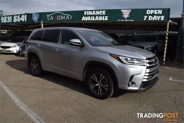 2018 TOYOTA KLUGER GX (4X2) GSU50R SUV, 4 DOORS, 7 SEATS