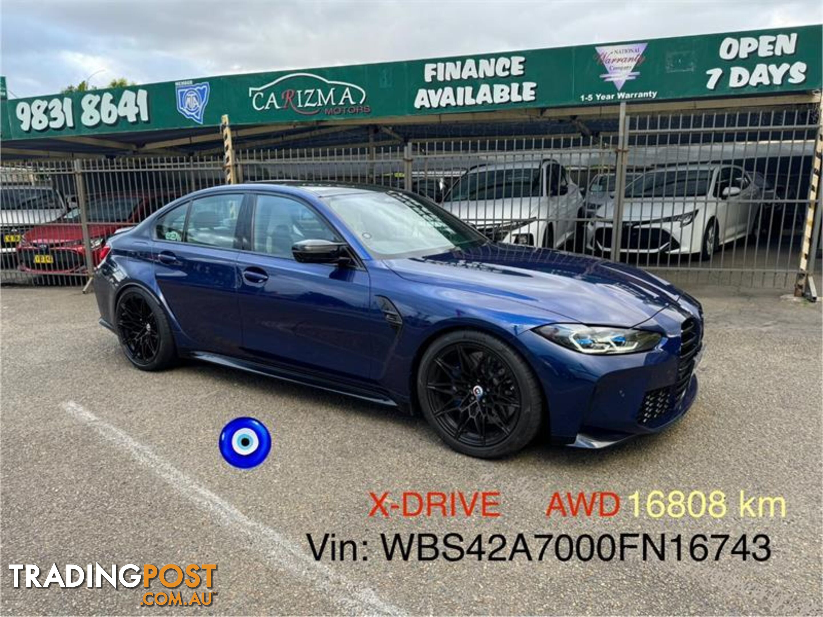 2022 BMW M3 COMPETITION M XDRIVE G80 SEDAN, 4 DOORS, 5 SEATS