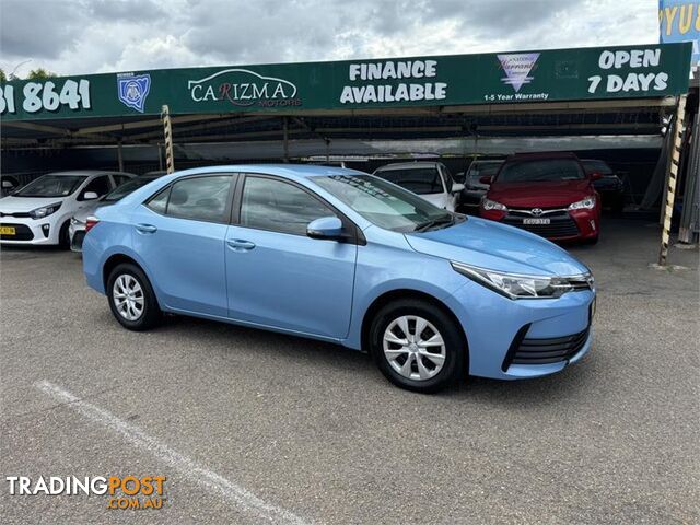 2019 TOYOTA COROLLA ASCENT ZRE172R MY17 SEDAN, 4 DOORS, 5 SEATS