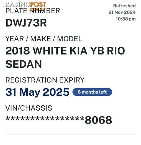 2018 KIA RIO S YB MY18 HATCH, 5 DOORS, 5 SEATS