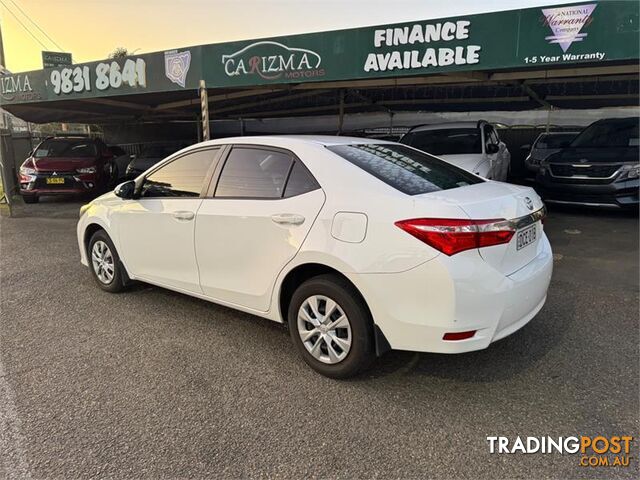 2016 TOYOTA COROLLA ASCENT ZRE172R SEDAN, 4 DOORS, 5 SEATS