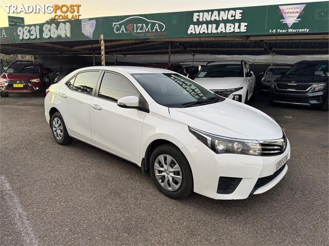 2016 TOYOTA COROLLA ASCENT ZRE172R SEDAN, 4 DOORS, 5 SEATS