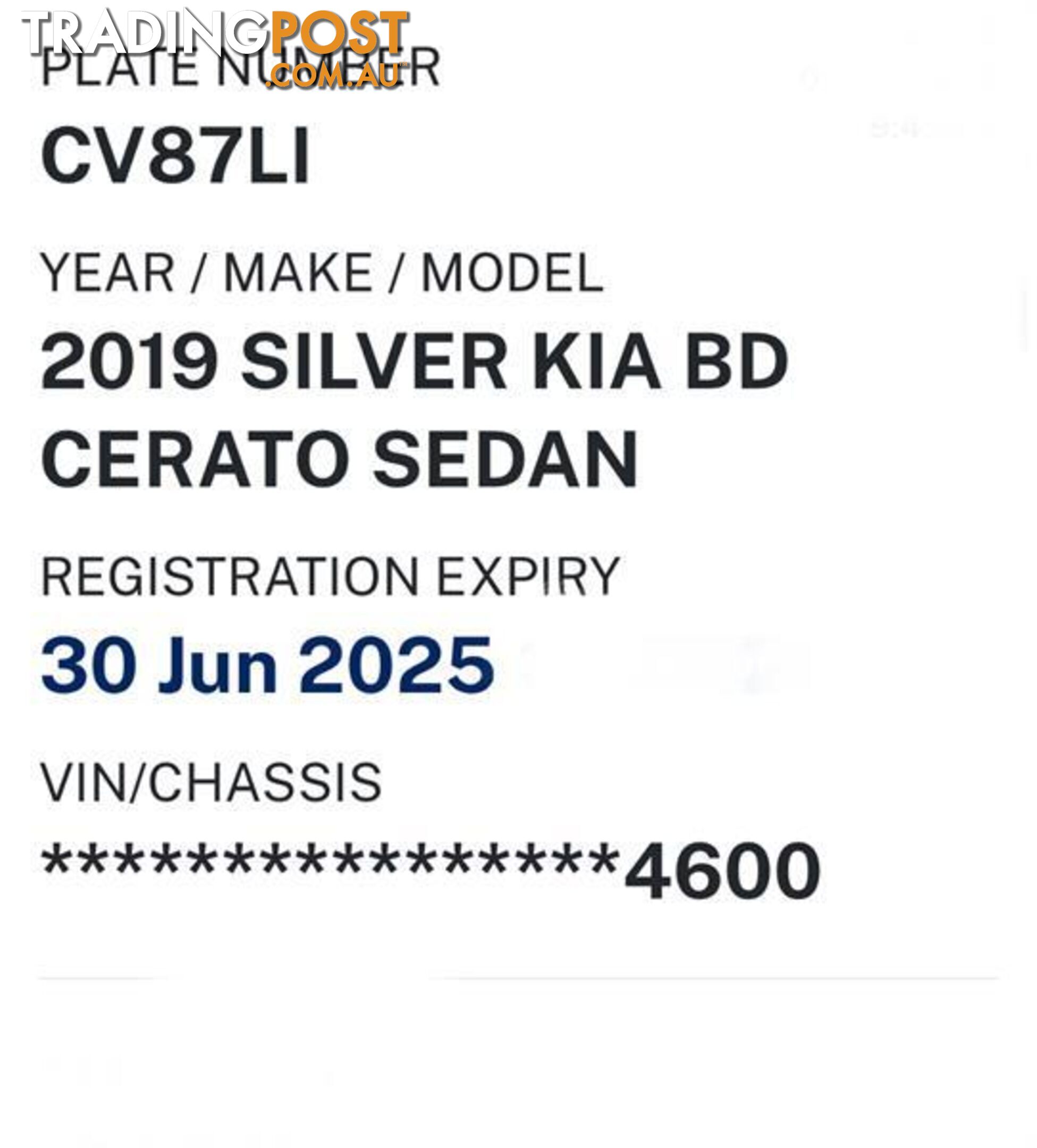 2019 KIA CERATO S SAFETY PACK BD MY20 SEDAN