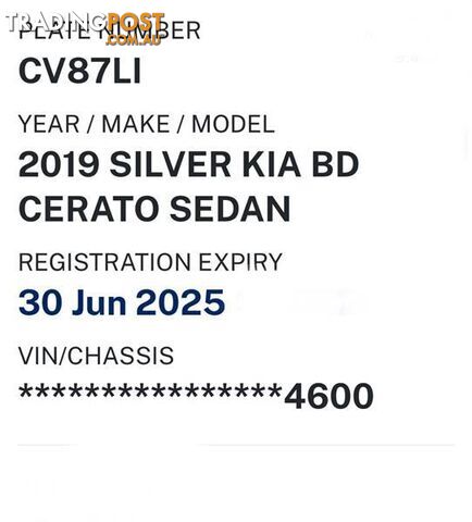 2019 KIA CERATO S SAFETY PACK BD MY20 SEDAN