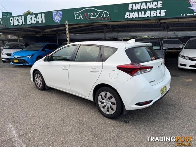 2017 TOYOTA COROLLA ASCENT ZRE182R MY17 HATCHBACK