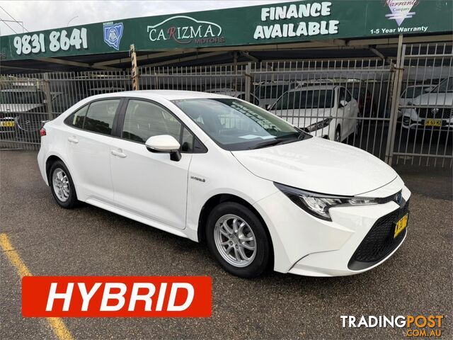 2020 TOYOTA COROLLA ASCENT SPORT HYBRID ZWE211R 4D SEDAN
