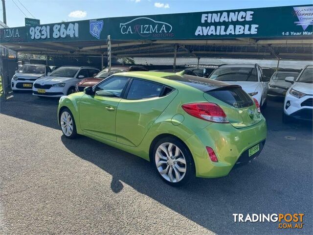 2012 HYUNDAI VELOSTER  FS MY13 HATCH, 3 DOORS, 4 SEATS