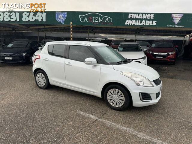 2015 SUZUKI SWIFT GL FZ HATCH, 5 DOORS, 5 SEATS