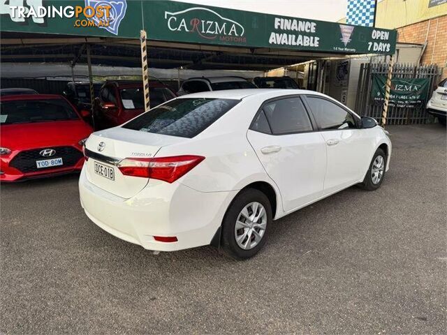 2016 TOYOTA COROLLA ASCENT ZRE172R SEDAN, 4 DOORS, 5 SEATS