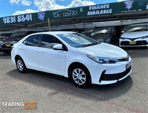 2019 TOYOTA COROLLA ASCENT ZRE172R MY17 SEDAN, 4 DOORS, 5 SEATS