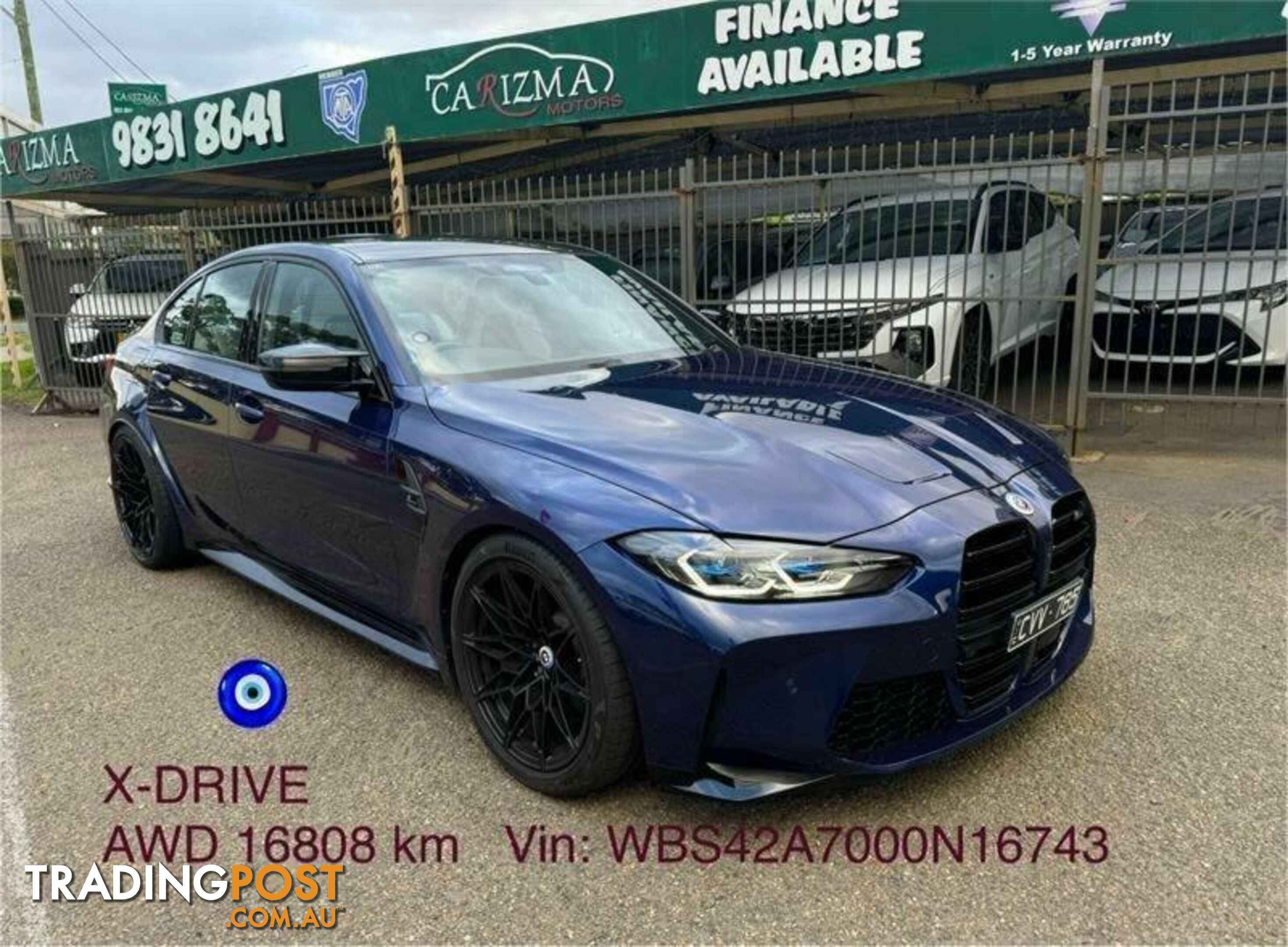 2022 BMW M3 COMPETITION M XDRIVE G80 SEDAN, 4 DOORS, 5 SEATS