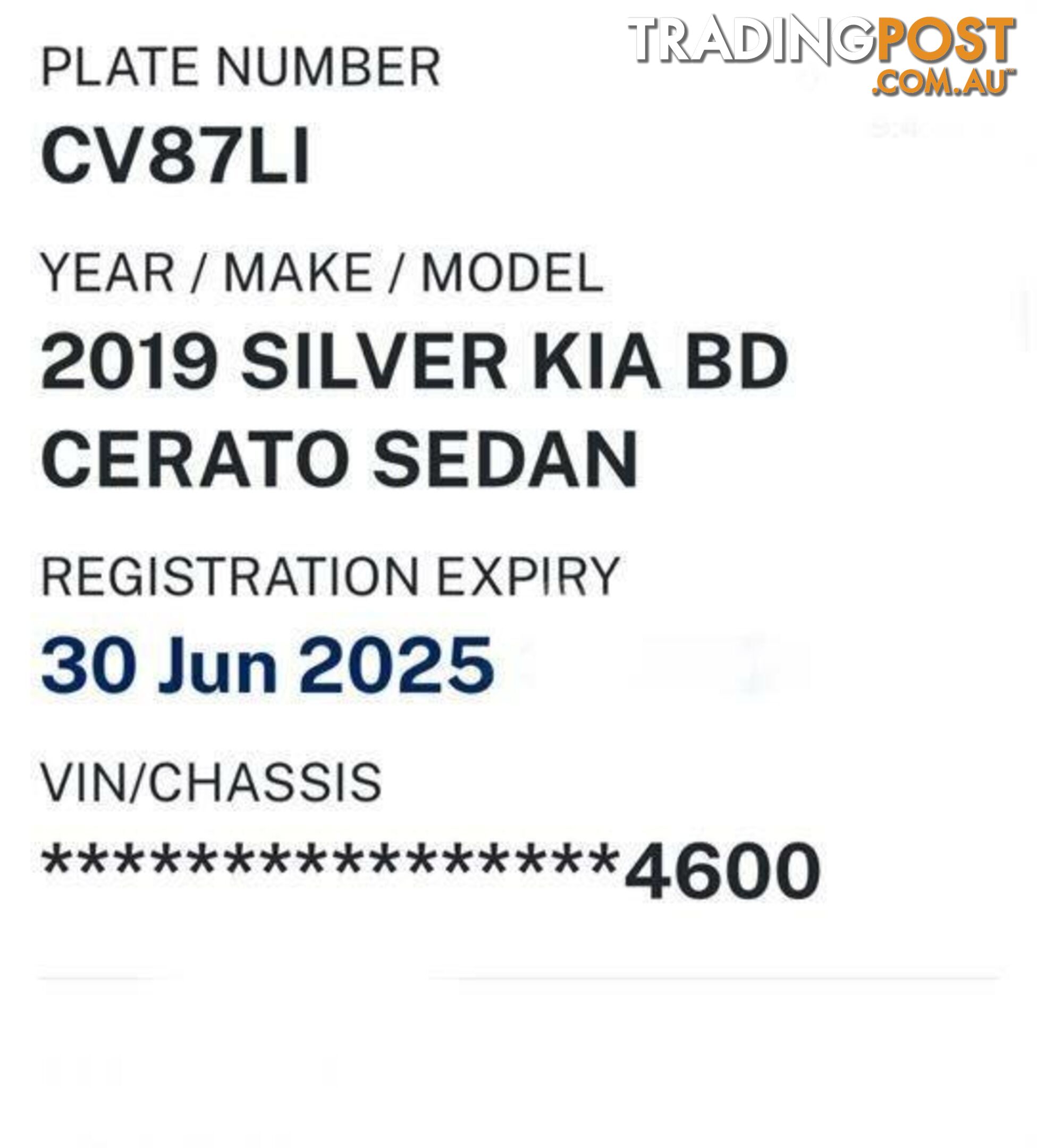 2019 KIA CERATO S SAFETY PACK BD MY20 SEDAN