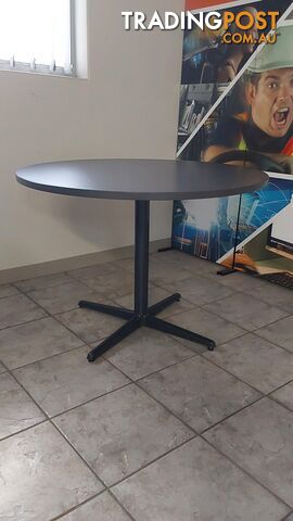 Round Meeting Room Table (Dark Grey - Melamine)