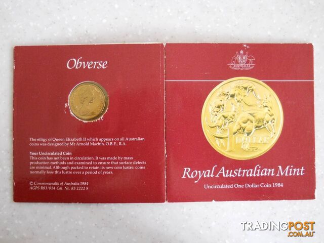 Uncirculated One Dollar Coin 1984 - Royal Australian Mint