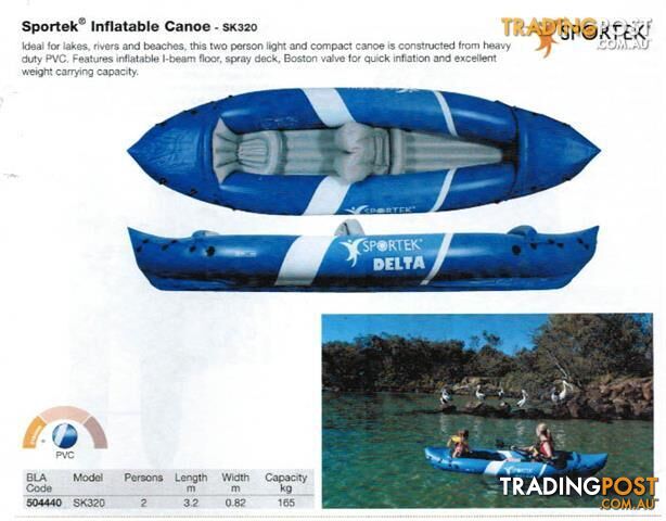 Brand new Sportek SK320 inflatable kayak  reduced from $349 to only $179!!! Save $170!