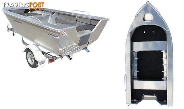 Brand new Horizon 450 Easyfisher Deep V open tiller steer aluminium boat in stock!