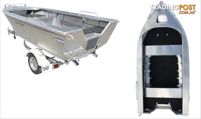 Brand new Horizon 450 Easyfisher Deep V open tiller steer aluminium boat in stock!