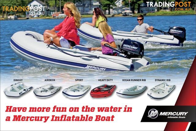 New Mercury Hypalon Inflatable boats - many models to choose from all with 5 year warranty!