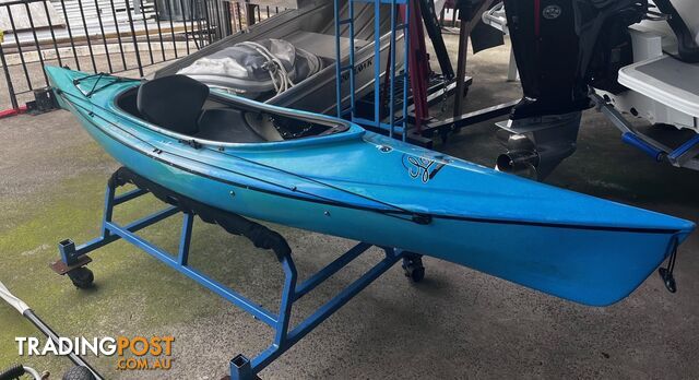 Used Old Town Loon 111 sit in kayak in excellent condition including a trolley and full fibreglass p
