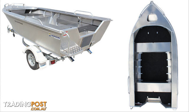 HORIZON 415 Easyfisher Deep V tiller steer open aluminium boat in stock