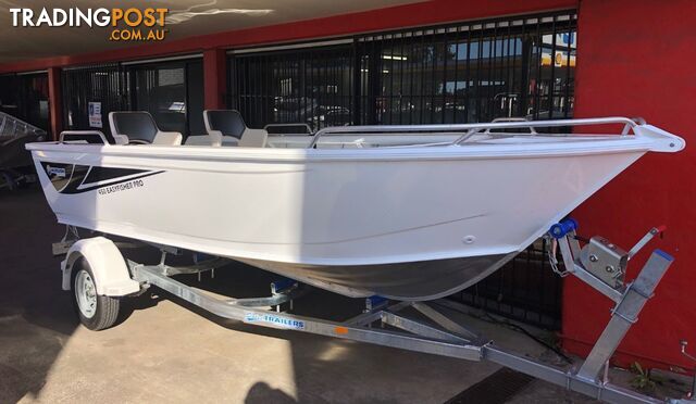 Brand new Horizon 450 Easy Fisher PRO deluxe tiller steer aluminium boat, motor, trailer package with pedestal seating in stock!