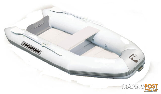 Brand new Nordik 290 Airdeck inflatable boat with welded seams reduced from $2699 to $2399 with a free boat cover!
