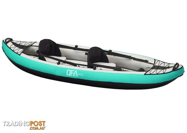 Brand new DFA Sports Colorado 2 person inflatable kayak package with 2 paddles, 2 seats, a hand pump and carry bag reduced from $799 to $599!